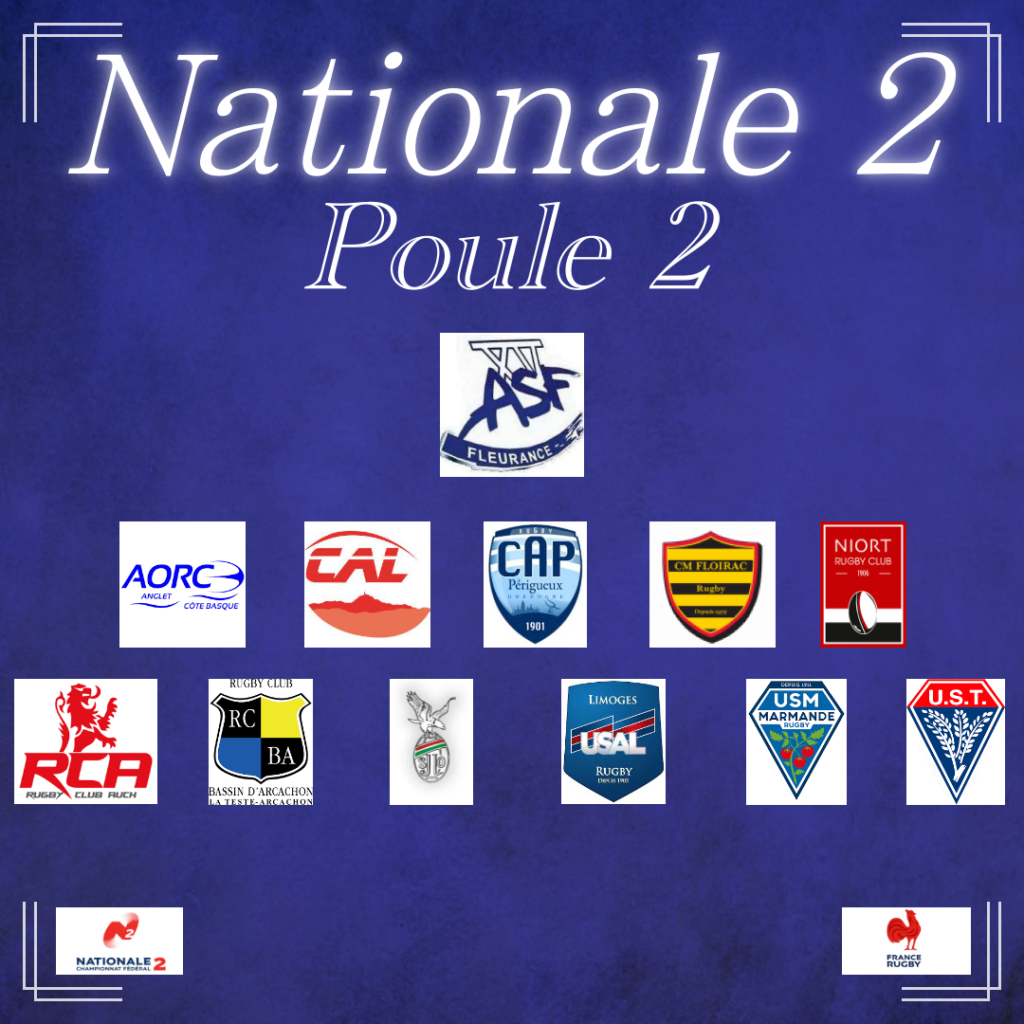 Nationale 2 Poule 2 saison 2022/2023 AS Fleurance Rugby Nationale 2 Poule 2 saison 2022/2023 AS Fleurance Rugby